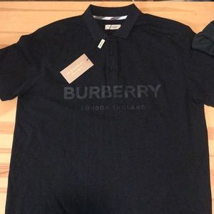 Black Burberry polo